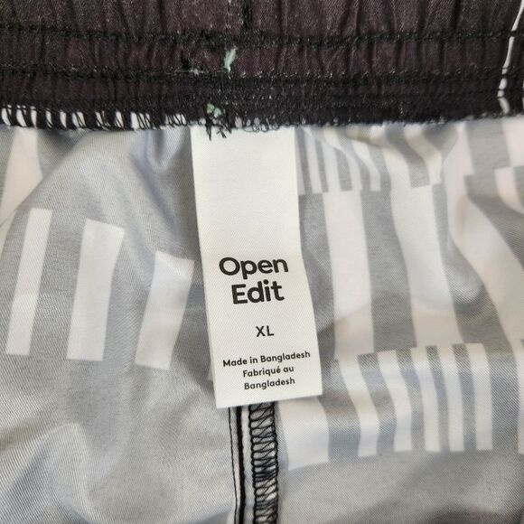 NEW Nordstrom Open Edit Black Static Bar Drawstring Waistline Board Shorts XL - Picture 4 of 5